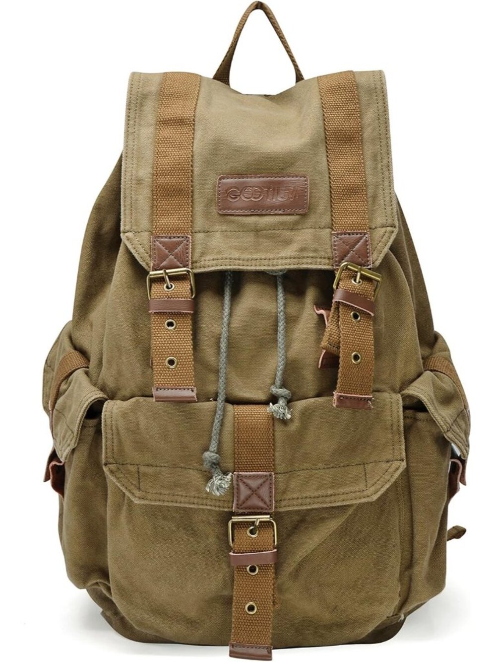 21101AMG Heavy-Duty Canvas Backpack with Vintage Finish